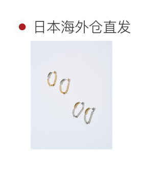 ELENDEEK 女士 金属珠双色圆环耳环 5126309110 【付后1h可退】