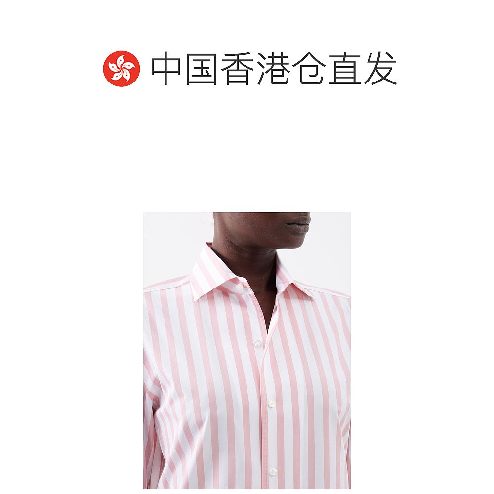 香港直邮潮奢 Ralph Lauren 拉尔夫劳伦 女士Capri 条纹棉质府绸 - 图1