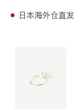 1h可退 日本直邮Ray BEAMS 女装 淡水珍珠 双珍珠戒指 银饰 61441