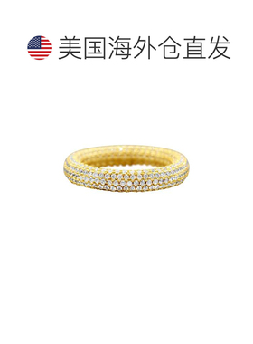 自营 adornia水晶永恒圆形戒指金 - 黄色 美国奥莱直发配饰
