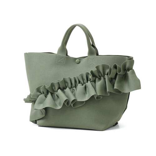 日本直邮ROOTOTE 可爱品牌针织荷叶边托特包 女士小巧自立简约优 - 图0
