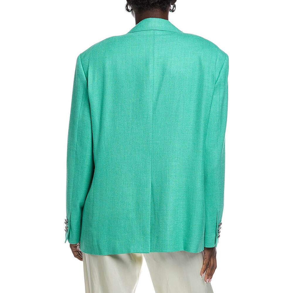 自营Etro Wool, Silk & Linen-Blend Blazer - green 美国奥莱直 - 图2