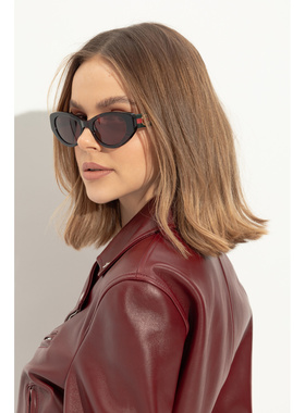 1h可退 GUCCI 女士眼镜 819569J07402360 AW2025 红色 猫眼框太阳