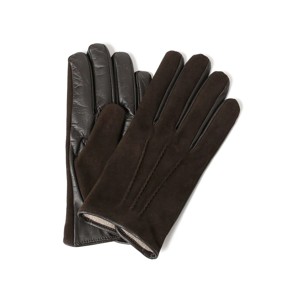 1h可退 日本直邮Piazza in Moda 男装 羊革拼接 针织手套 触屏设 - 图2