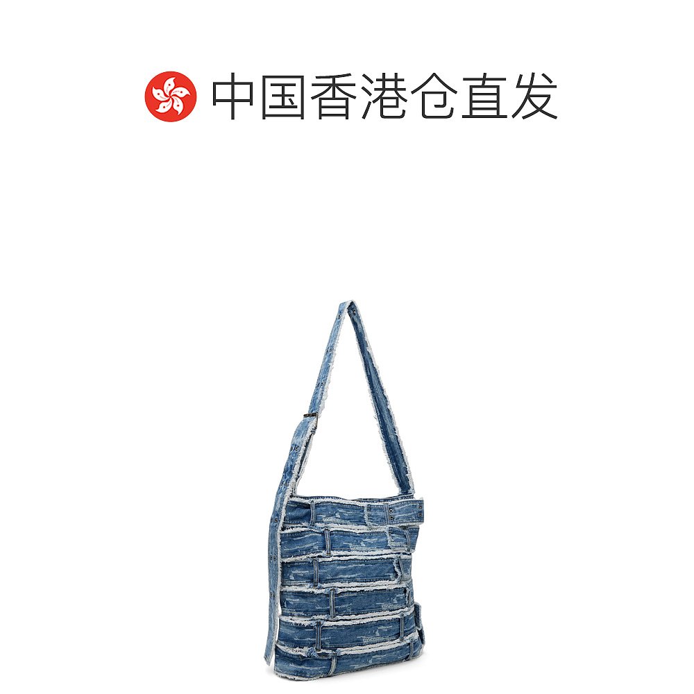 香港直邮潮奢 Andersson Bell 女士蓝色 Belt Big Denim 单肩包 - 图1