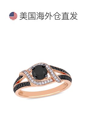 自营Mimi & Max 1ct TW Black and White Split Shank Engagement