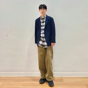 日潮跑腿优衣库秋冬新款男女松紧腰灯芯绒工装裤休闲裤裤子479822