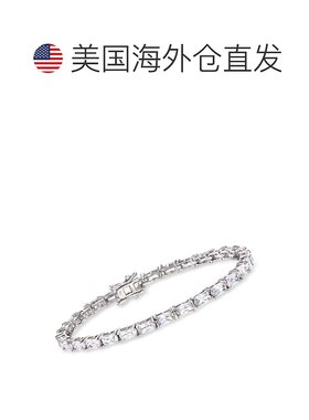 自营 925 纯银 Ross-Simons Baguette CZ 网球手链 8 英寸 美国奥