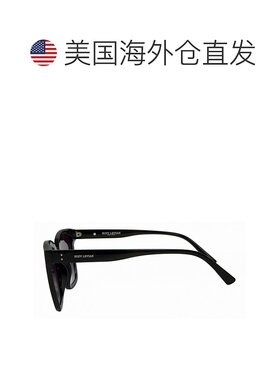 1h可退 美国直邮SuzyLevian女士黑色大方形镜片银色装饰太阳镜黑
