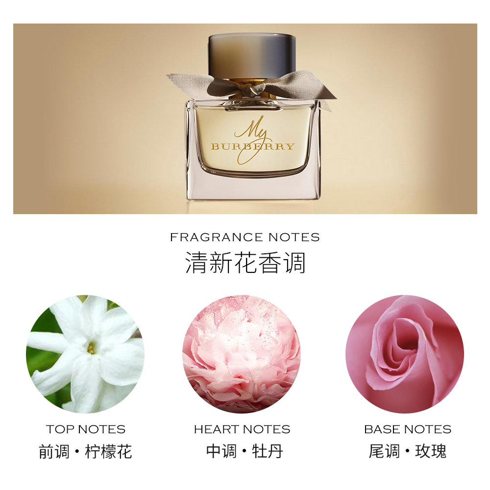 天猫国际海外仓直购美国直邮Burberry博柏利我的博柏利女士淡香水50ml/90ml清新花香2