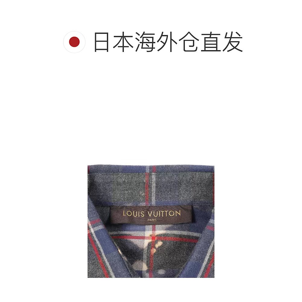 1h可退 日本直邮中古LV路易威登男A级95新tops上衣棉上衣灰色 - 图1