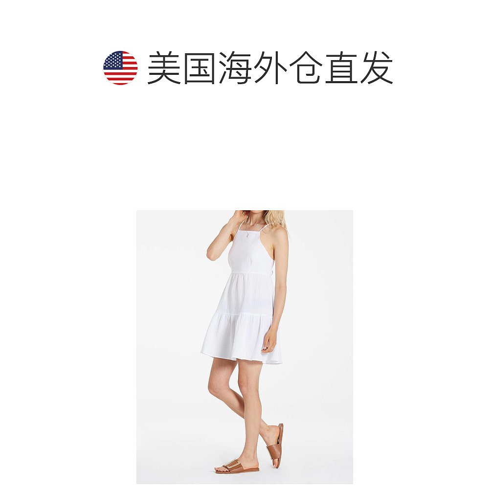 dear john denimRori白色叠层荷叶边连衣裙-白色【美国奥莱】-图1