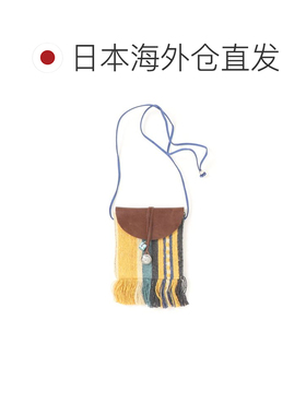 日本直邮CAYHANE 男女同款彩色编织布艺挂坠口袋项链 IJCZ3129