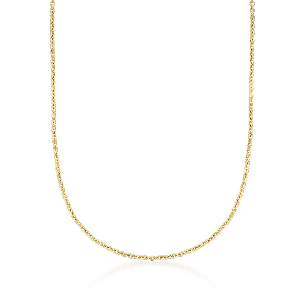 Ross-Simons 2.2mm 14kt Yellow Gold Forzantina Chain Necklace - 图2