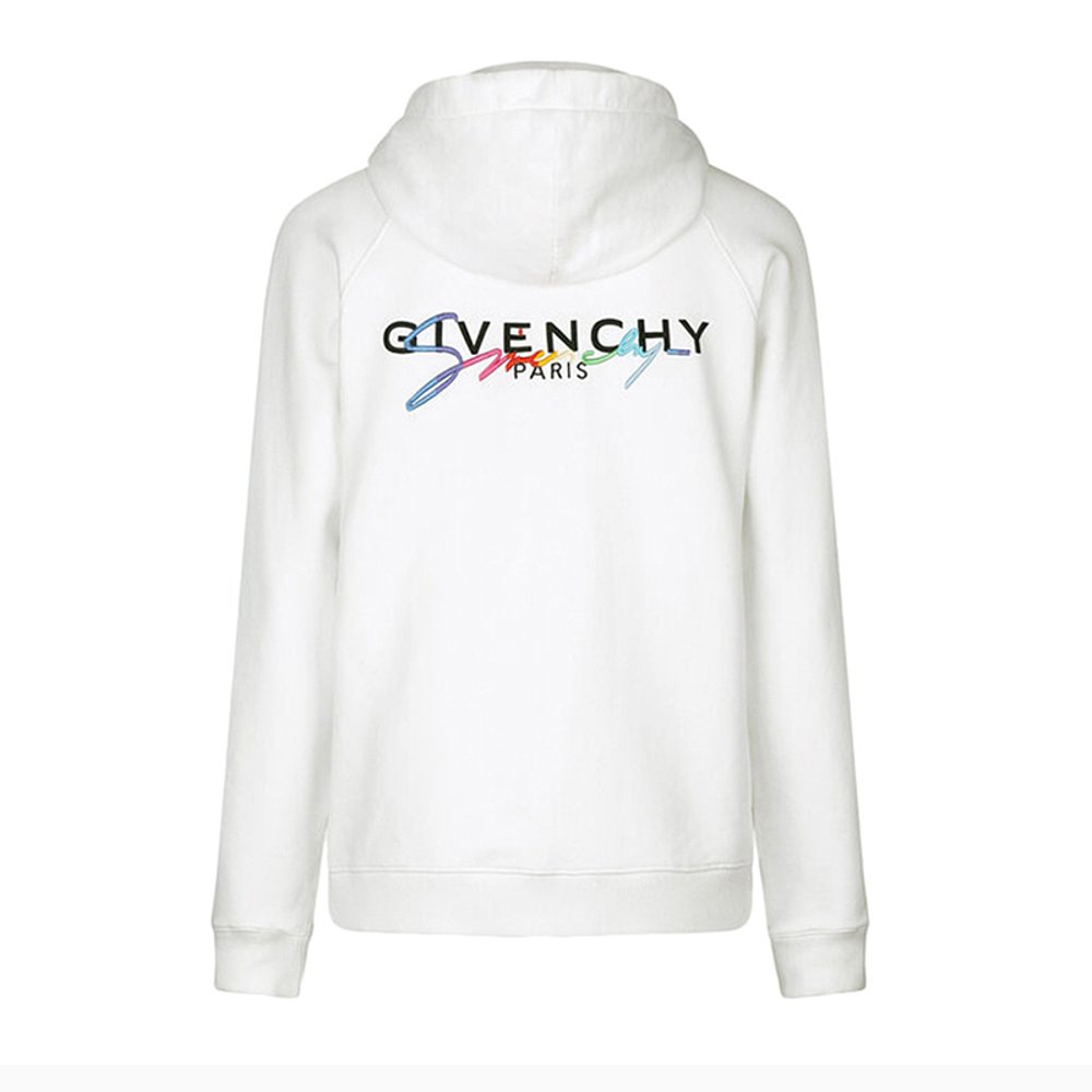 香港直邮GIVENCHY 纪梵希/男装 服饰 白色连帽拉链运动衫外套男士