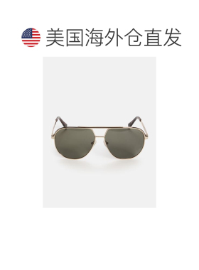 自营guess彩色条纹金属飞行员太阳镜-金色/黑色 美国奥莱直发