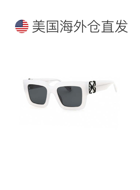 自营Off-White Sunglasses Square Full Rim, Shiny Grey Frame A