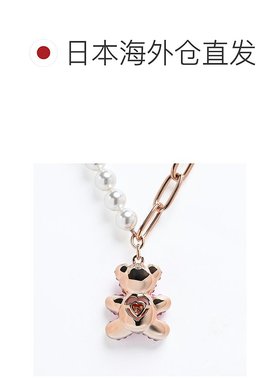 日本直邮施华洛世奇 SWAROVSKI 女士项链 Teddy 泰迪熊 心形 粉色