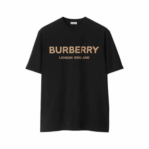 自营Burberry博柏利经典Logo字母印花圆领时尚短袖T恤春季新款 - 图0