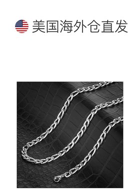 自营 Crucible Los Angeles 抛光不锈钢 7 毫米费加罗链 - 18