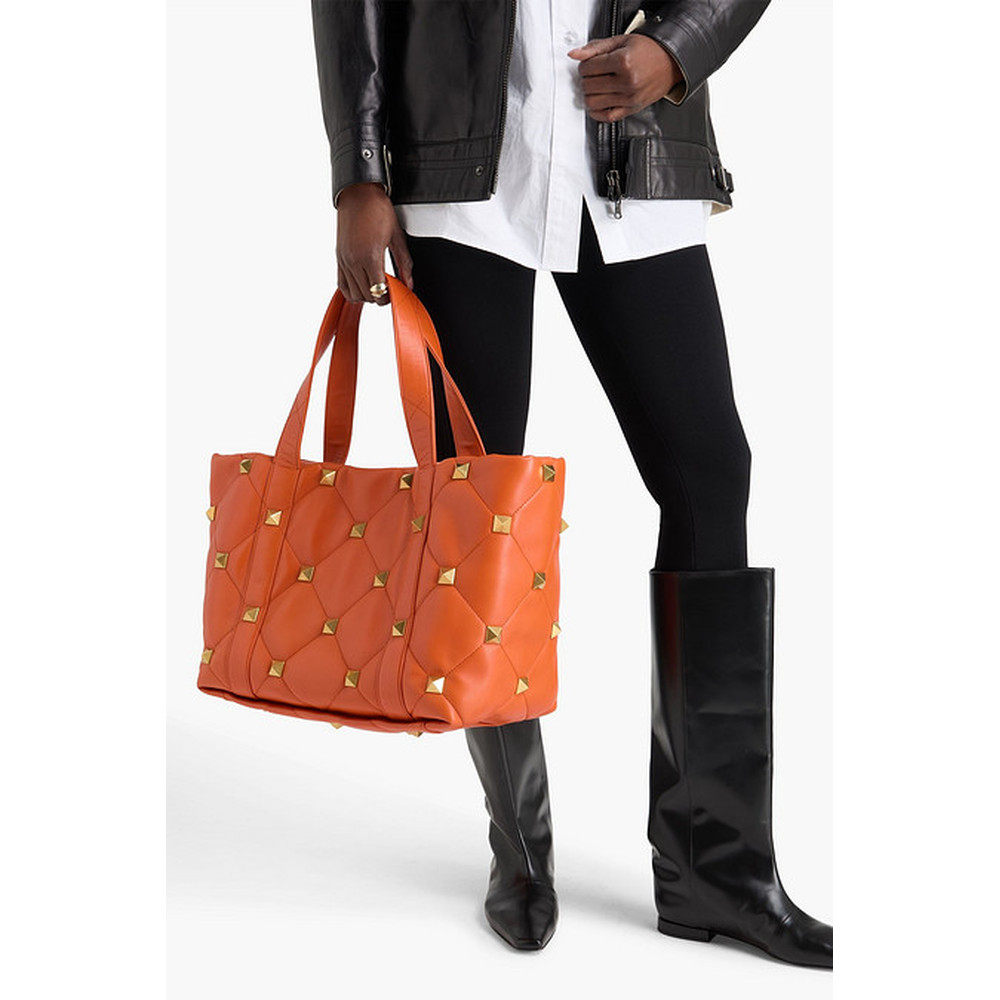 1h可退 香港直邮valentino 华伦天奴 女士 罗马铆钉绗缝皮革手提,淘宝优惠券,粉丝福利购,淘宝优惠卷