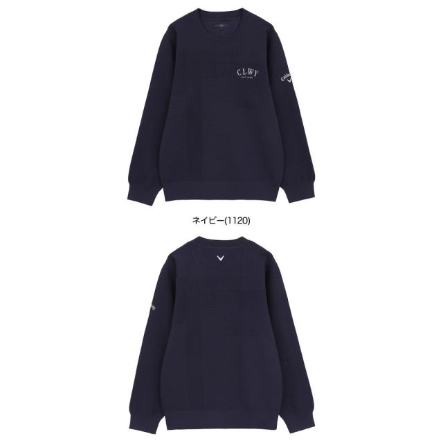 ຍີ່ປຸ່ນໂດຍກົງ Callaway Links knitted crew neck sweater C26118100 ແຂນຍາວຜູ້ຊາຍກ໊ອຟ