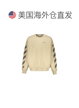 自营off-whiteOff- Cotton Men's Sweatshirt - beige 美国奥莱直