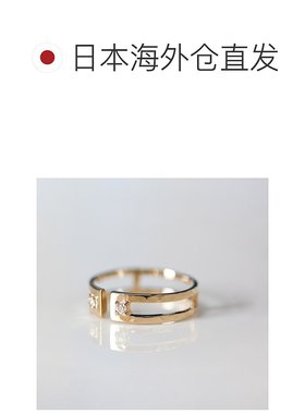 1h可退 日本直邮cui-cui 钻石 开放式 戒指 K10YG 754535配饰婚戒