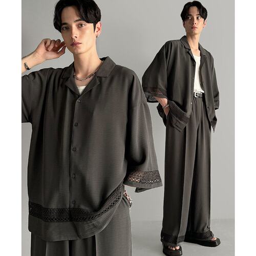 1h可退 日本直邮Classical Origin男士宽松蕾丝拼接易穿休闲裤 co - 图2