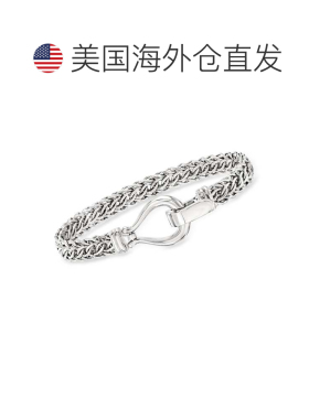 自营Ross-Simons 纯银 Cestina-Link 手链 - 8 英寸 美国奥莱直发