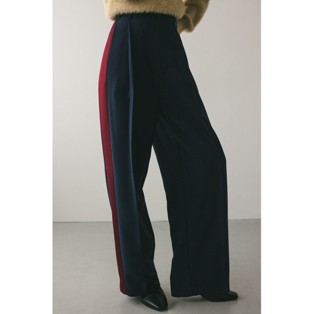 1h可退 日本直邮STYLEMIXER 女士侧条纹束褶长裤 500HAS314101 - 图2