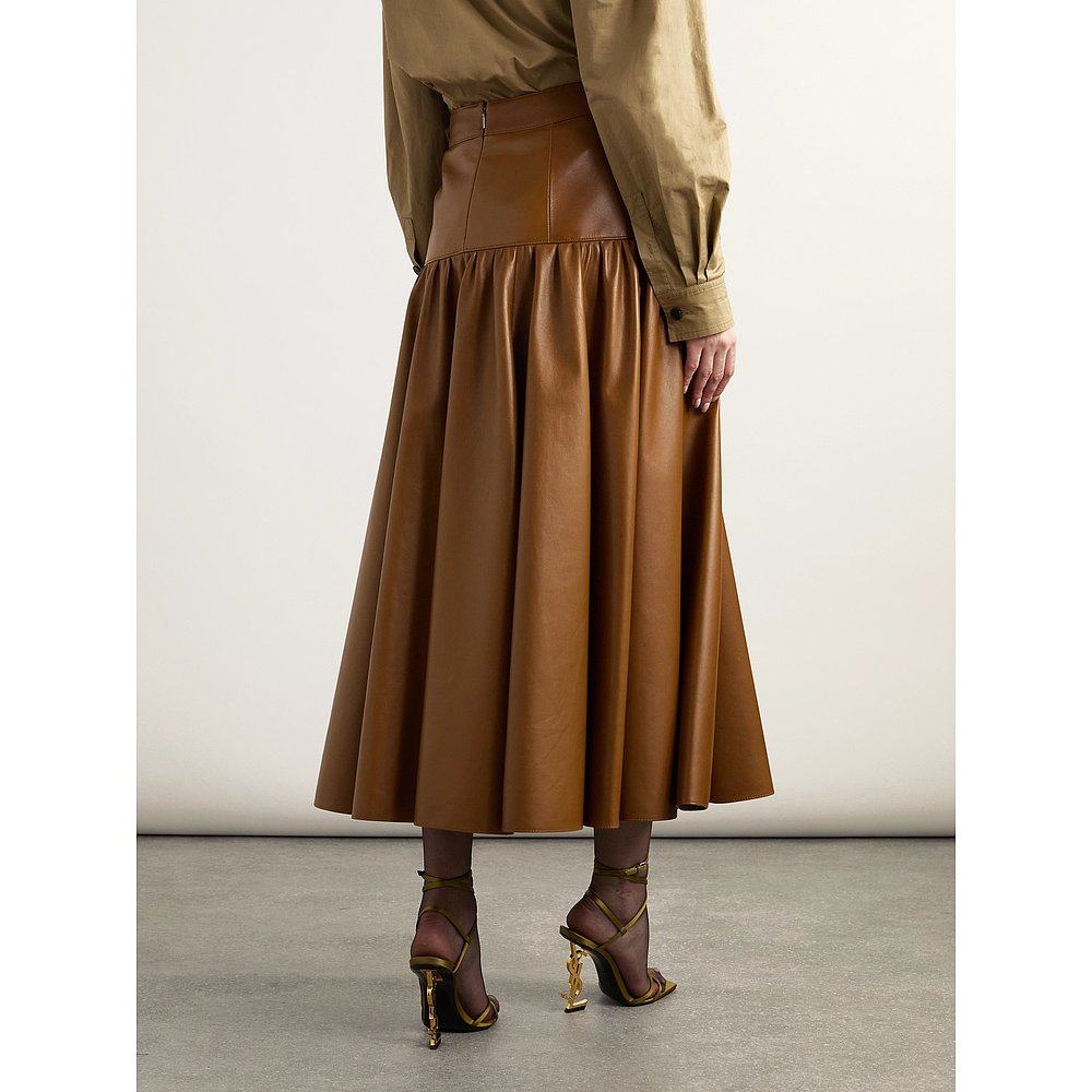 1h可退 香港直邮Saint Laurent 圣罗兰 女士 荷叶边半身裙 626482,淘宝优惠券,粉丝福利购,淘宝优惠卷