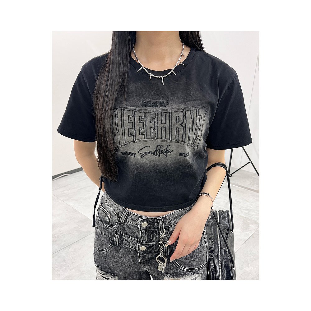 1h可退 日本直邮Figments 男女同款短款拼接LogoT恤 FG25SS150 - 图0