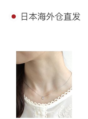 1h可退 日本直邮Three Four Time 女士方形立方锆石项链 85554003