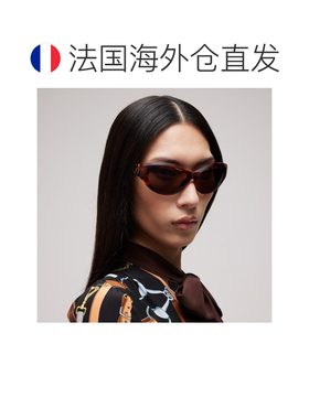 自营欧洲直邮GUCCI古驰 女士棕色玳瑁纹猫眼框太阳镜