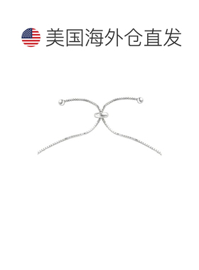 【美国直邮】Macy's|Hello Kitty 方晶锆石与珐琅纯银 Bolo 手链