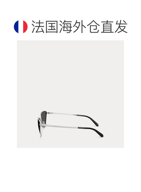 自营欧洲直邮Ralph Lauren拉夫劳伦 Western女士银色金属矩形太阳