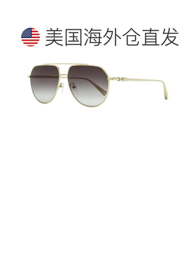 自营Longchamp Women's Petite Pilot Sunglasses LO174S 723 Gol