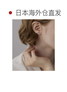 日本直邮4℃ K10白金耳环 白金耳钉