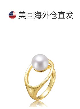 自营 geneviveSterling Silver 14K Gold Plated with Genuine Fr