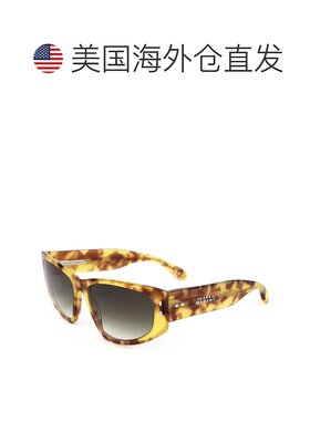 自营 Isabel Marant女式57毫米灰色太阳镜-哈瓦那蜂蜜色 美国奥莱