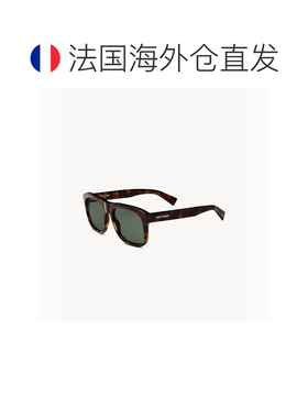 自营欧洲直邮YSL圣罗兰 SL 558女士中哈瓦那色/绿色醋酸纤维方形