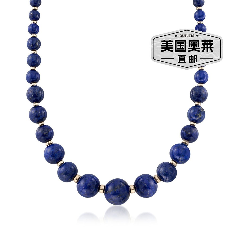 Ross-Simons 6-18mm Graduated Blue Lapis Bead Necklace With 1 - 图0