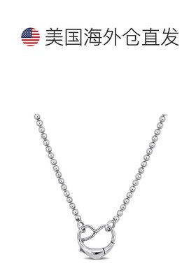 自营 925 纯银 Mimi & Max Heart Clasp Charm 球链项链 - 20 英
