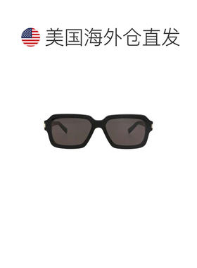 自营saint laurent方形镜框回收醋酸纤维太阳眼镜-黑色 美国奥莱