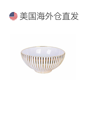 自营vivience白色和金色条纹碗 - 多色 美国奥莱直发