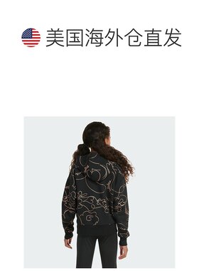 儿童 adidas AOP SCRIPT HOOD PULOVER - 黑色 【美国奥莱】直发