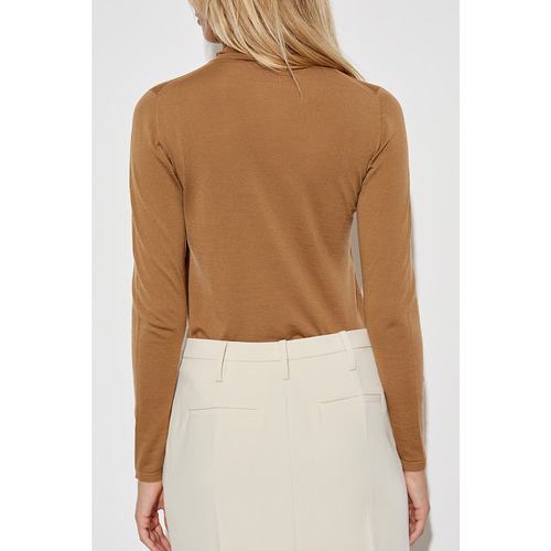 MAX MARA 女士针织毛衣 1366144206002 CO 棕色 高领毛衣 - 图1