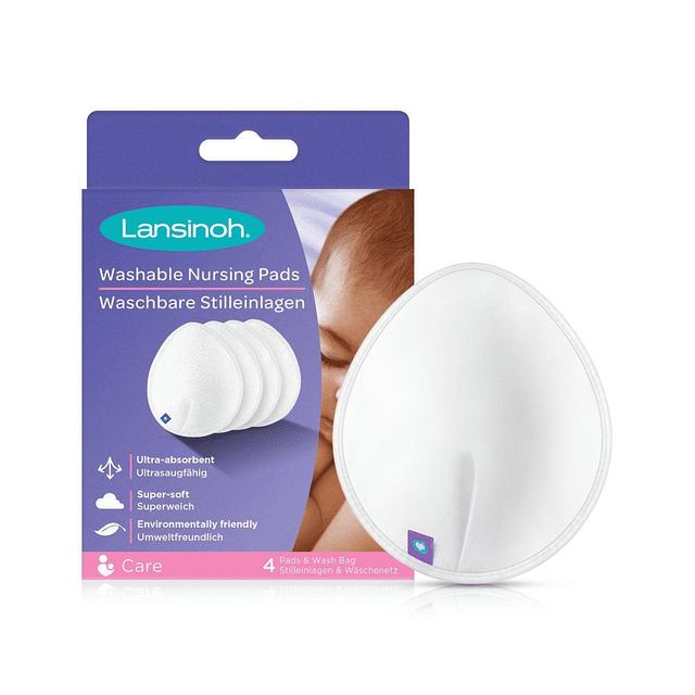 European direct mail Lansinoh washable breast protection pads lactation breast care pads drop-shaped sensitive skin 4 pieces