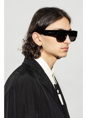 GUCCI 男士太阳镜 733376J07401012 SS2024 灰色 方框太阳镜